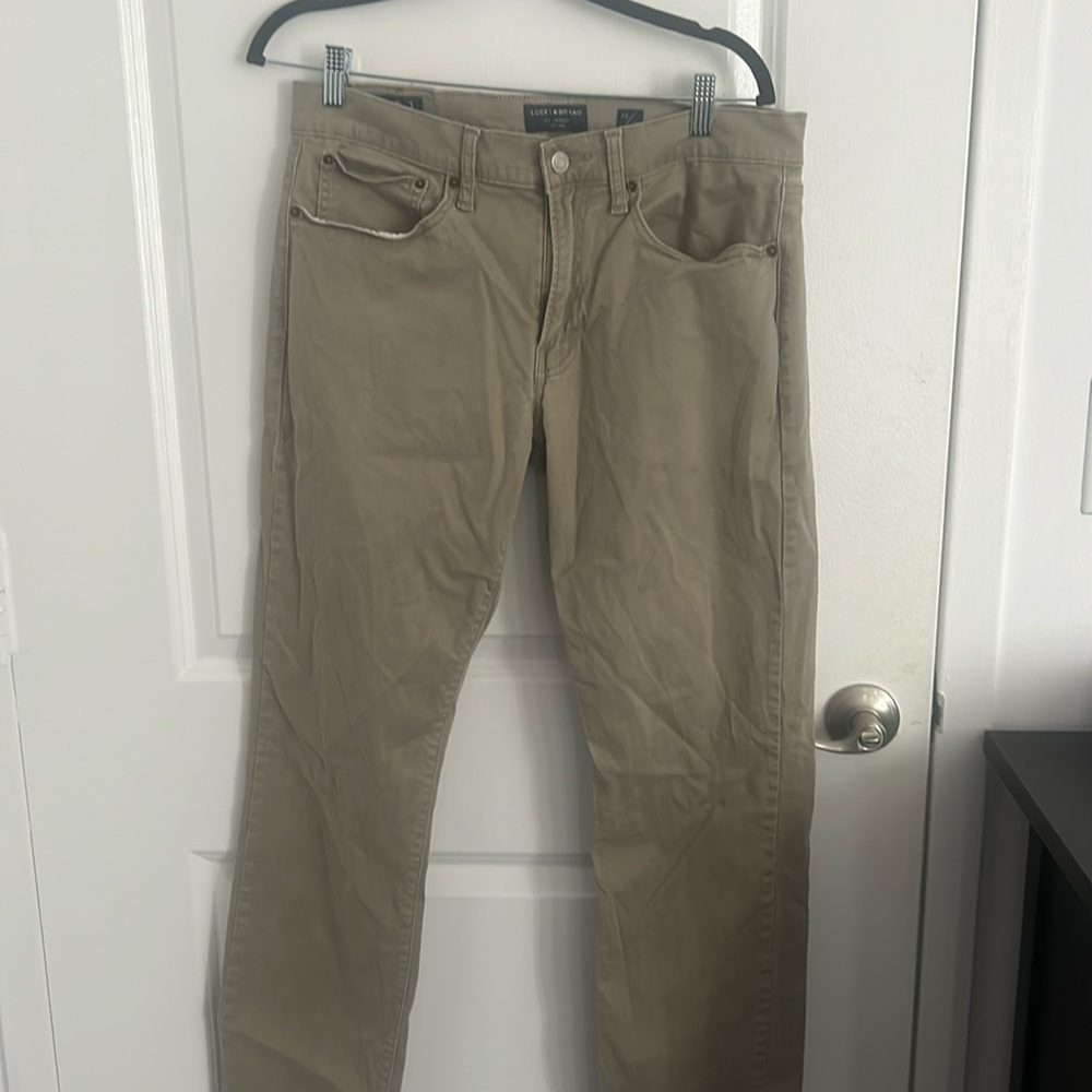 Lucky Brand  slim straight chinos